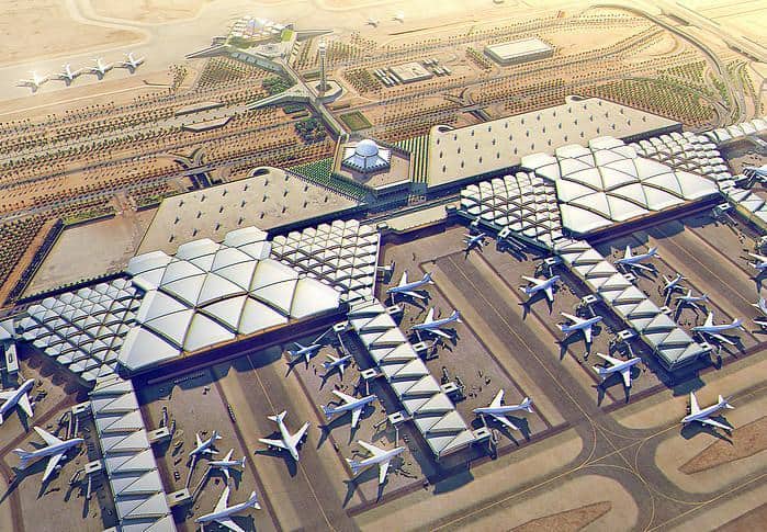 Concept design of the new Riyadh airport estimated to handle 120 million passengers by 2030. (Supplied)